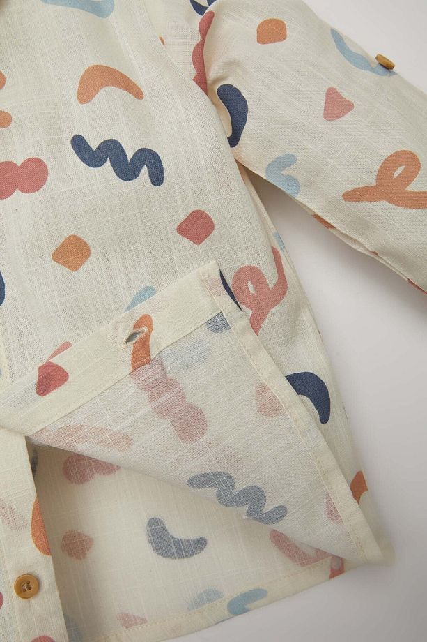 Erkek Bebek Flamlı Poplin Uzun Kollu Gömlek C3410A524SP - 4