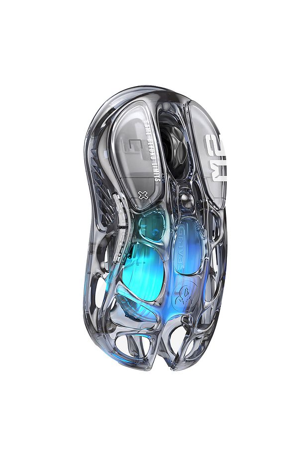 Mercury M2 RGB 26K DPI Optik Gaming Mouse, Kablosuz, Programlanabilir 5 Tuşlu Şeffaf Siyah - 3