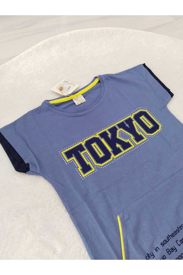 Kız Çocuk Alttan Büzgülü Tshirt - 4