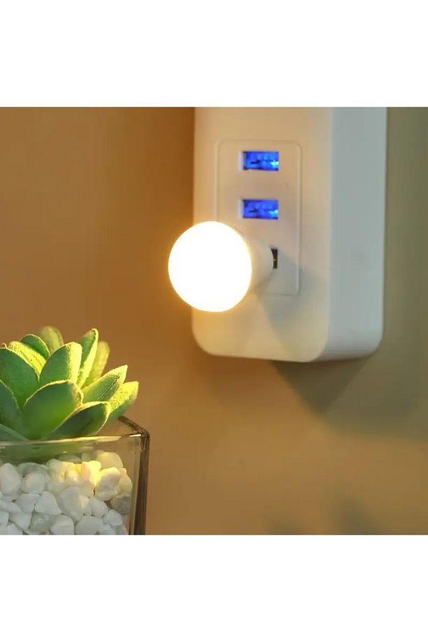 TAŞINABİLİR MİNİ USB LED SARI GÜN IŞIĞI TASARRUFLU USB KİTAP OKUMA GECE LAMBASI-MASA LAMBASI 1 ADET - 2