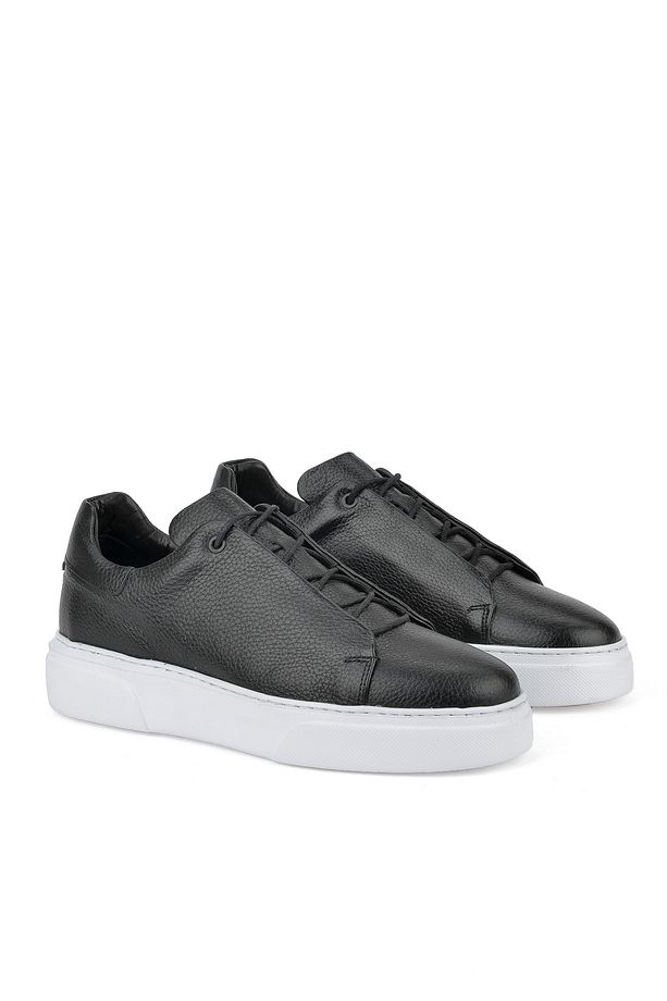 , Erkek Hakiki Deri Sneaker 1511026Z855 Siyah - 4