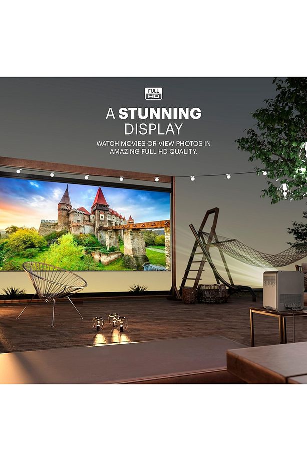 FLIK HD10 Akıllı Projektör, Android TV, 1080P FHD, Google Asistan, Wi-Fi, Bluetooth, 2000:1 Kontrast - 4