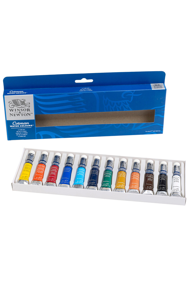 Winsor & Newton Cotman Sulu Boya Seti 12 Tube Set (12 x 8ml) - 1