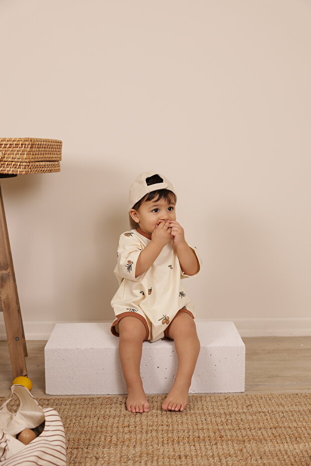 Zeytin Baskılı Oversize Tulum - 1