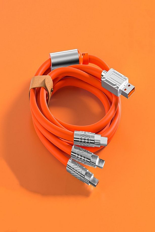 3ın1 Metal Başlıklı Çoklu Şarj Kablosu K50 Type-c Micro Lıghtnıng - 1