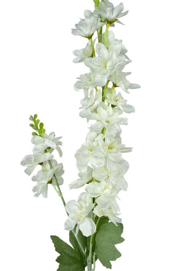 Yapay Çiçek Beyaz Sümbül Tek Dal Tomurcuklu 85*15cm Kumaş Çiçek Uzun Dal - 8