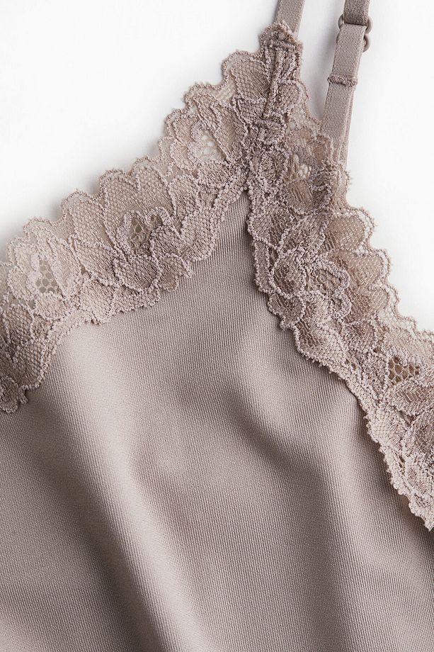 Dantel Şeritli Mikrofiber Gecelik - 2