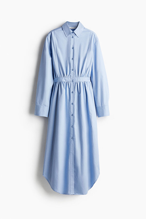 Pamuklu Gömlek Elbise - 1
