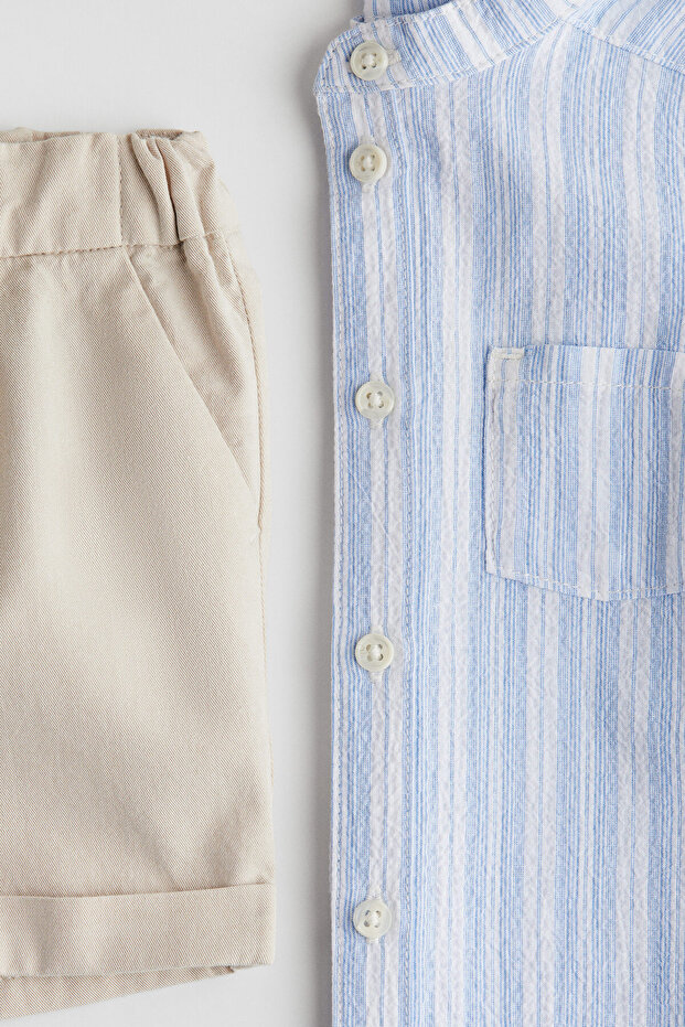 2 Parçalı Gömlek ve Şort Set - 2