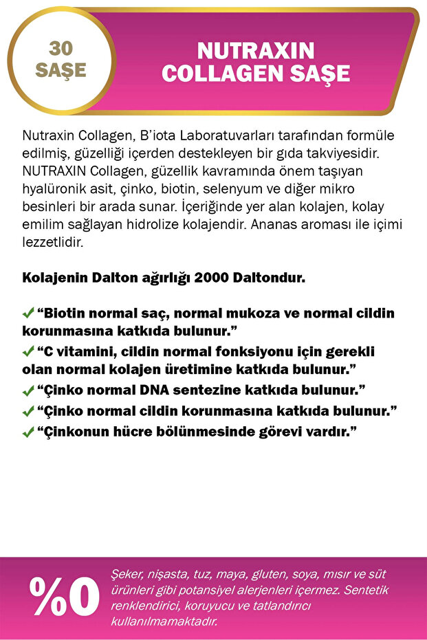 Hidrolize Kolajen 30 Tablet Tip1,tip3 4'lü - 8