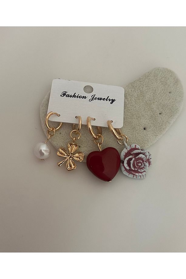 4’lü Charm Küpe Seti - 1