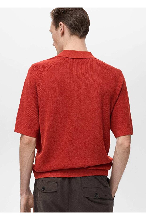 Kalıplı triko polo gömlek - 4