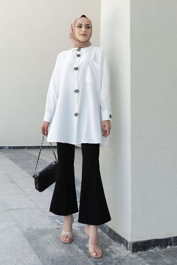 White Single Pocket Ayrobin Shirt