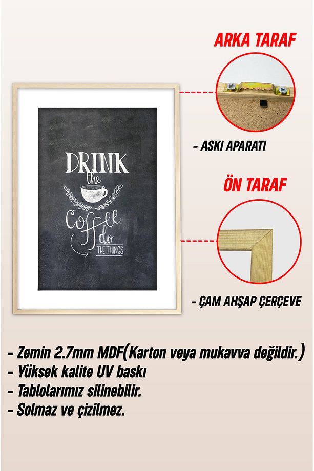 Ahşap Çerçeveli Mdf Tek Tablo (KENDİ TABLO SETİNİZİ OLUŞTURACAĞINIZ LİSTE) - 4