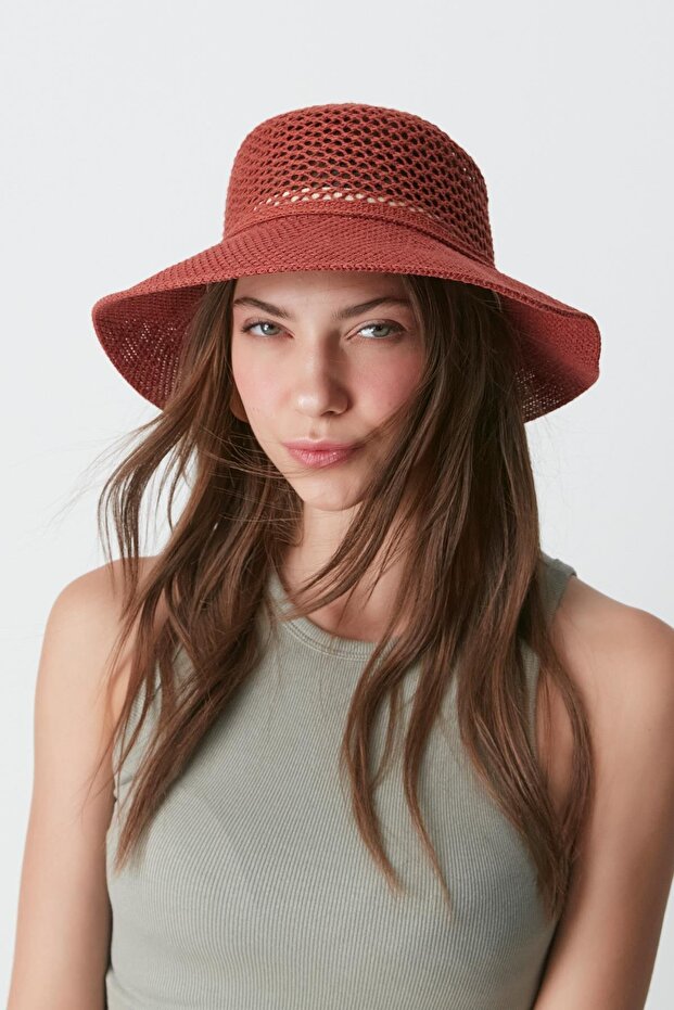 Mercerized Beach Hat T24740-16 Tile