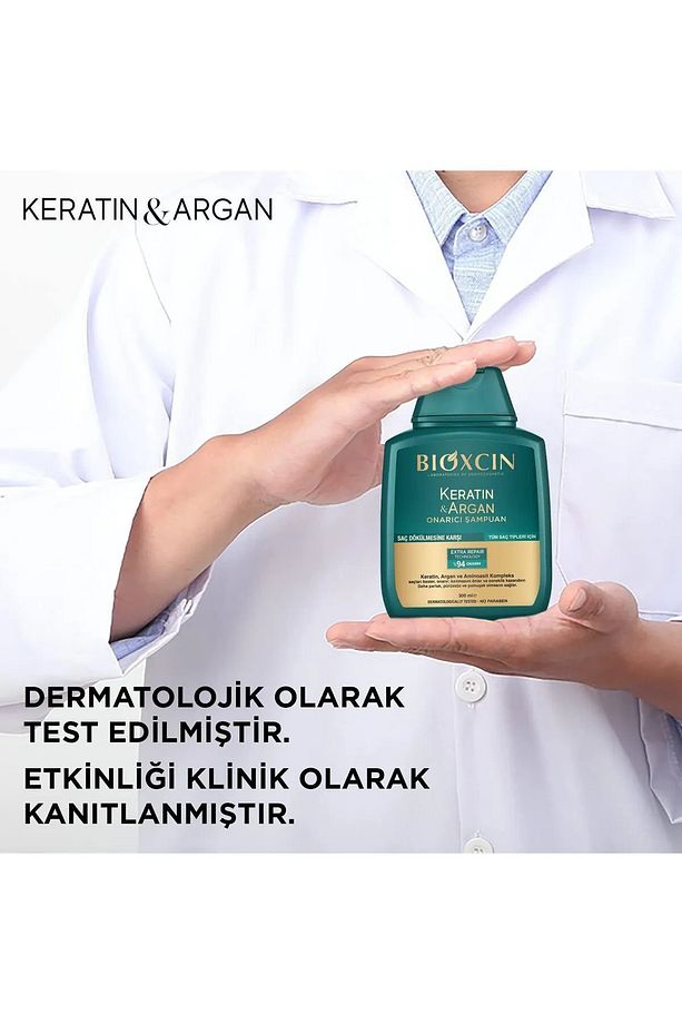 Keratin & Argan Onarıcı Şampuan300 Ml + Kertin Argan Saç Bakım Yağı - 7