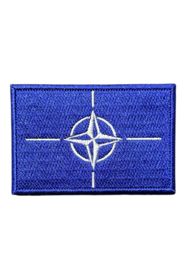 Nato Bayrağı Nakış Peç Patch 8 X 5 Cm - 1