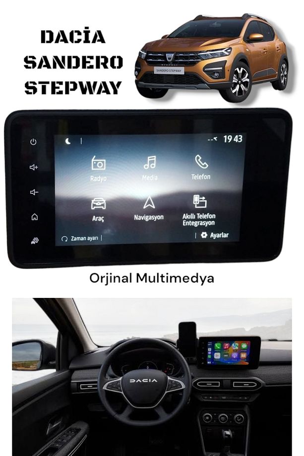 Dacia Jogger - Sandero Stepway 2021> Sonrası İçin Uyumlu Navigasyon Multimedya 280214778R - 1