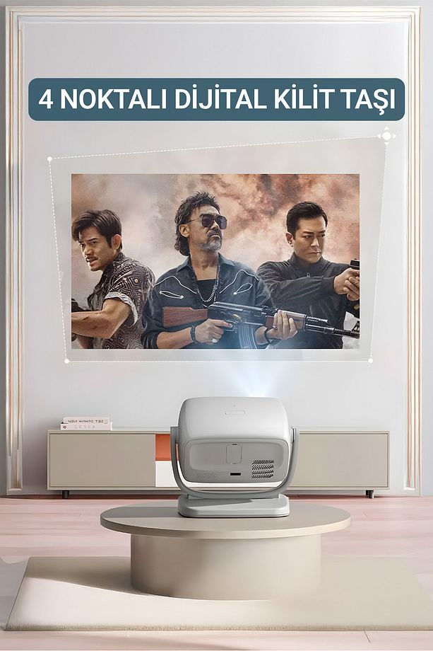 4k 5g Wifi 1080p 200lümen Projektör Ile Akıllı Taşınabilir Android Yüksek Çözünürlük - 6