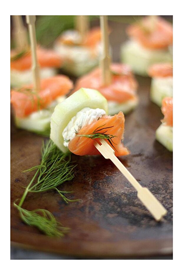 شوكة فاكهة كوكتيل من الخيزران - 2