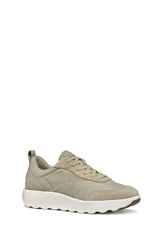 Erkek Bej U Xtors D - Mesh + Suede Bağcıklı Süet Deri Sneaker U55LFD01422C5004 - 3