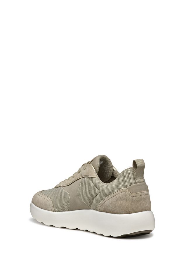 Erkek Bej U Xtors D - Mesh + Suede Bağcıklı Süet Deri Sneaker U55LFD01422C5004 - 2