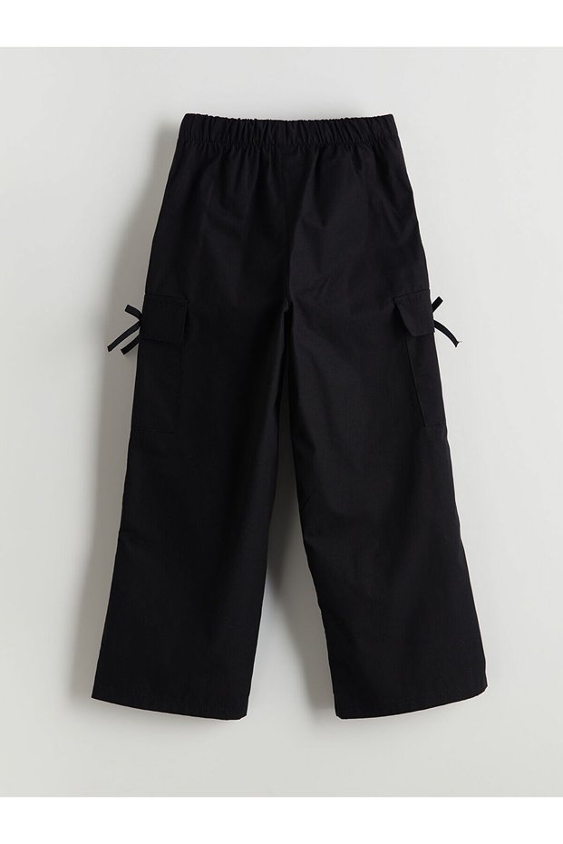Trendlucky Girls' Parachute Pants with Elastic Waist and Bow Detail