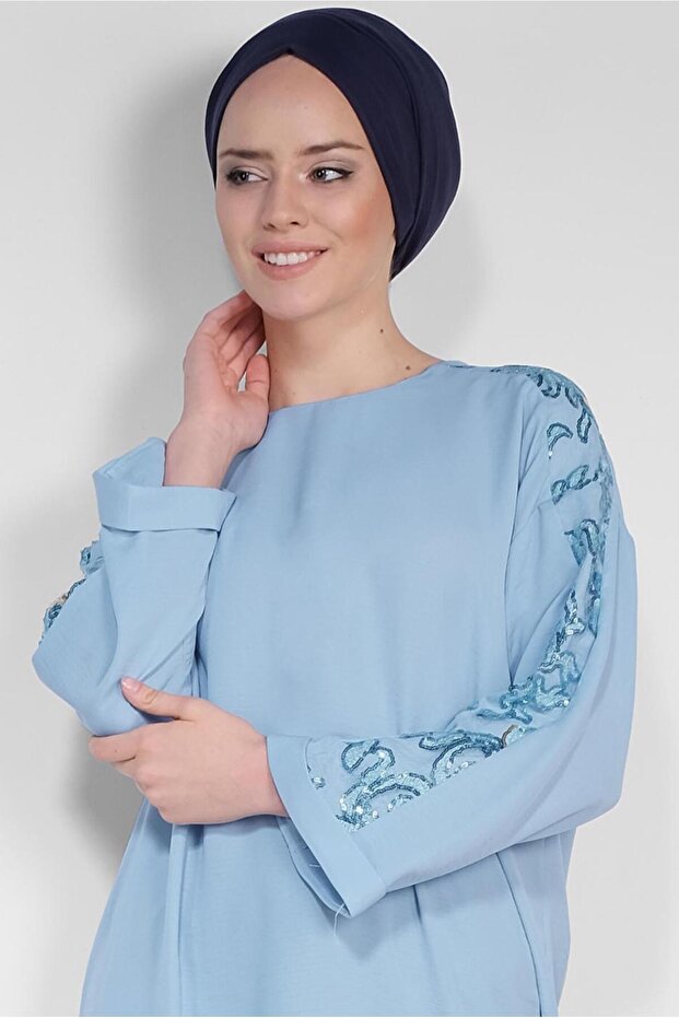 KOLLARI PUL PAYETLİ TUNİK 4432 - 1