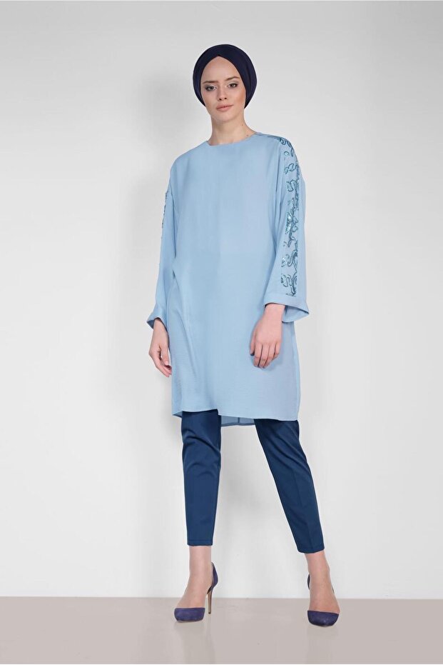 KOLLARI PUL PAYETLİ TUNİK 4432 - 2