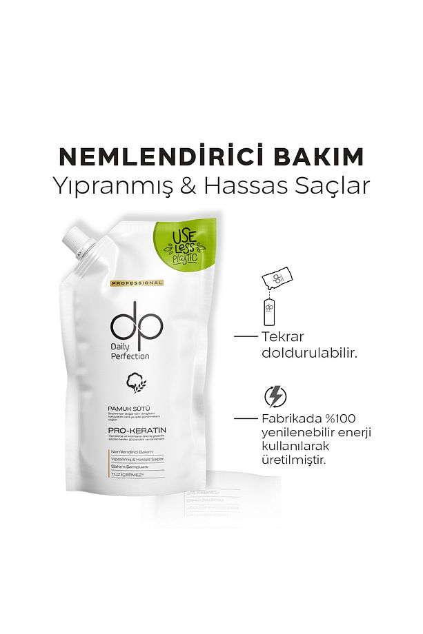 Şampuan Pamuk Sütü 800 ml X 3 Adet Yeniden Doldurulabilir Ekonomik Set - 5