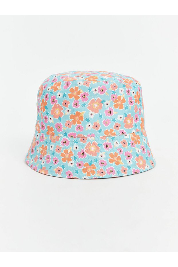 Lcw Baby Flower Printed Baby Girl Bucket Hat