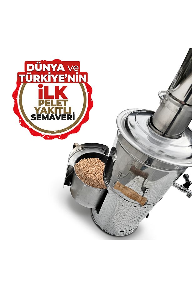 İfyıl Pelet Yakıtlı Dumansız Paslanmaz Çelik 4 Litre Semaver (PELETLİ) - 4