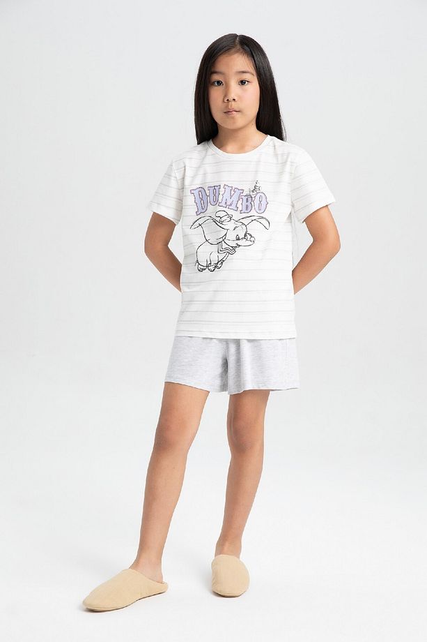 Kız Çocuk Disney Dumbo Pijama Takımı Kısa Kollu Üst Şort C1966a824sm - 2