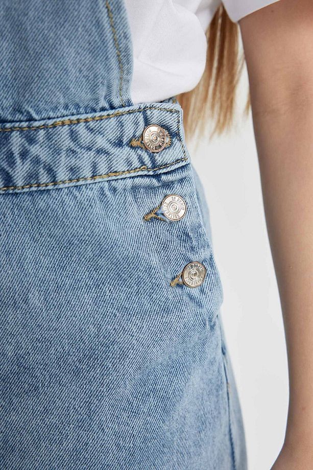 Kız Çocuk Yırtmaçlı Salopet Jean Elbise C0519a824sp - 8