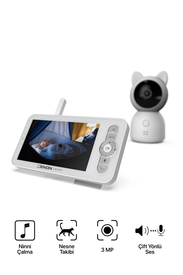 Akıllı Bebek Kamerası Dijital Monitörlü 5" Lcd Smart Baby Camera - 7