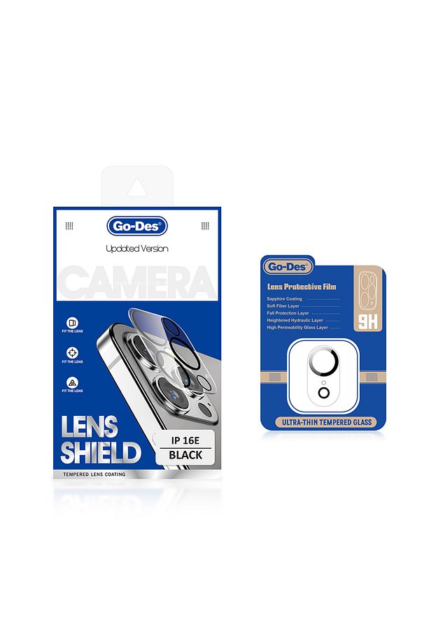 iPhone 16E Çizilme Önleyici Go Des Lens Shield CL-14 Kamera Lens Koruyucu Şeffaf - 1