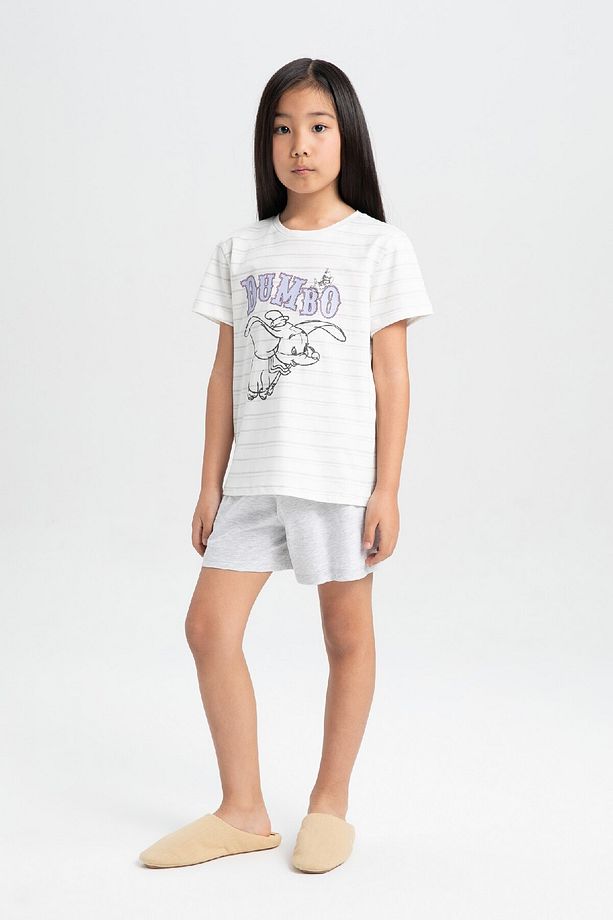 Kız Çocuk Disney Dumbo Pijama Takımı Kısa Kollu Üst Şort C1966a824sm - 1