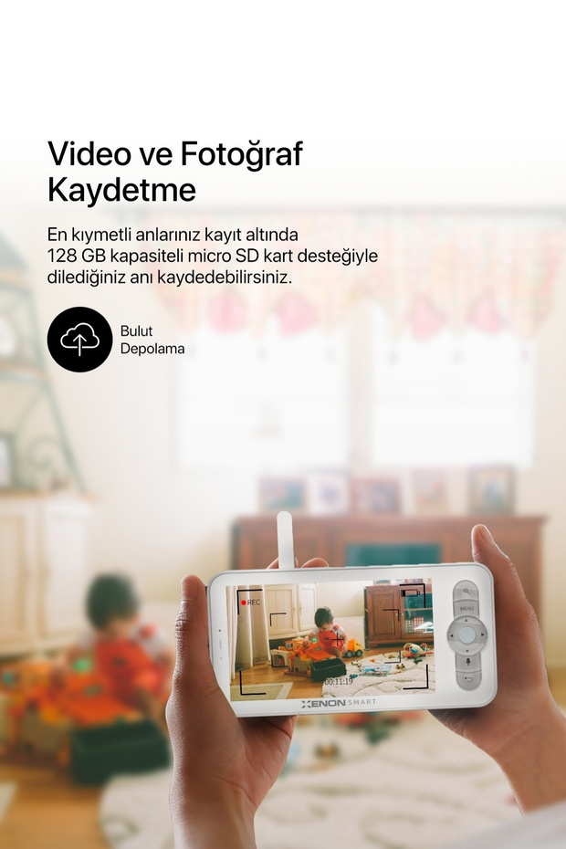 Akıllı Bebek Kamerası Dijital Monitörlü 5" Lcd Smart Baby Camera - 5