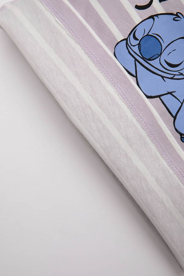 Kız Bebek Disney Lilo & Stitch Pijama Takımı Penye Kısa Kollu Üst Şort C3478a524hs - 4