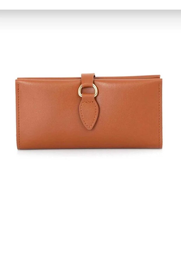 Orange leather wallet