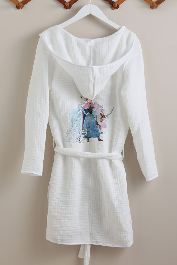 4 Layer Muslin Bathrobe - Cartoon Series - Snow Queen and Sister