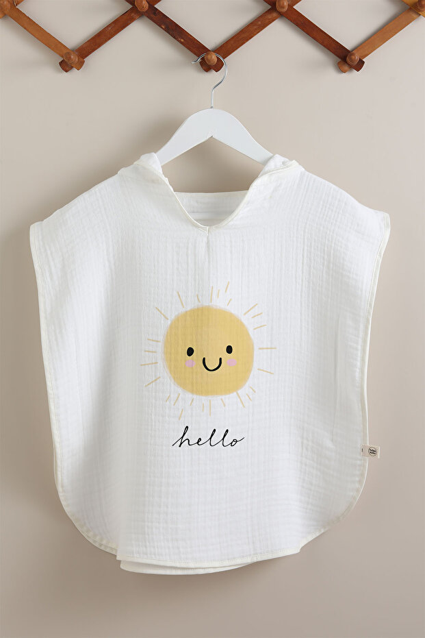 4 Layer Muslin Poncho - Pure Baby Series - Gülen Soft Güneş
