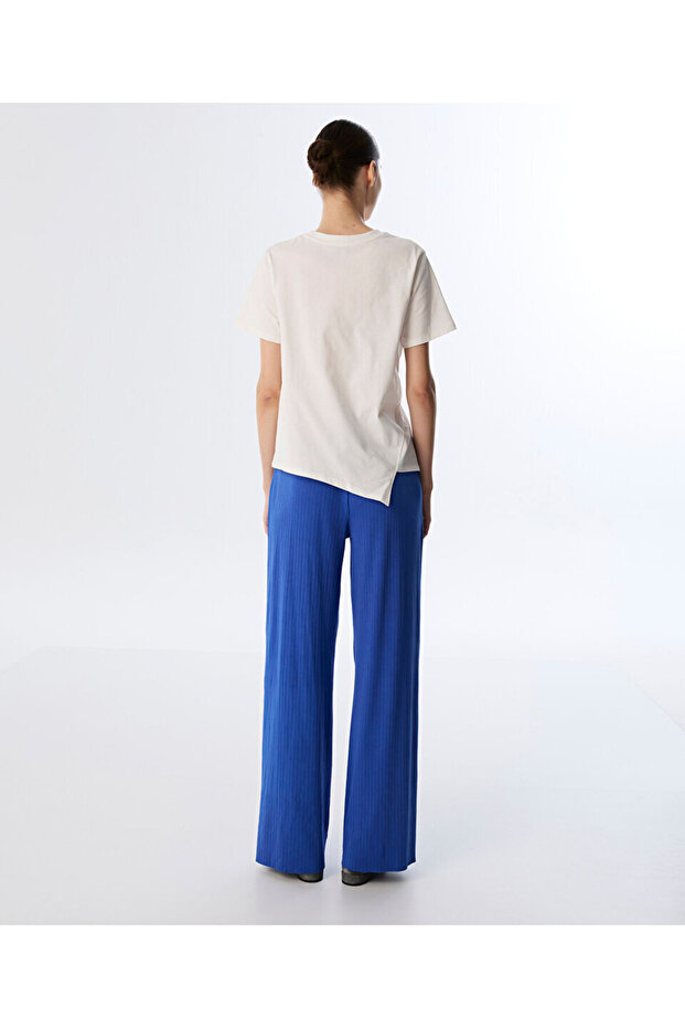 DRAPELİ GÖRSEL BASKILI T-SHIRT - 6