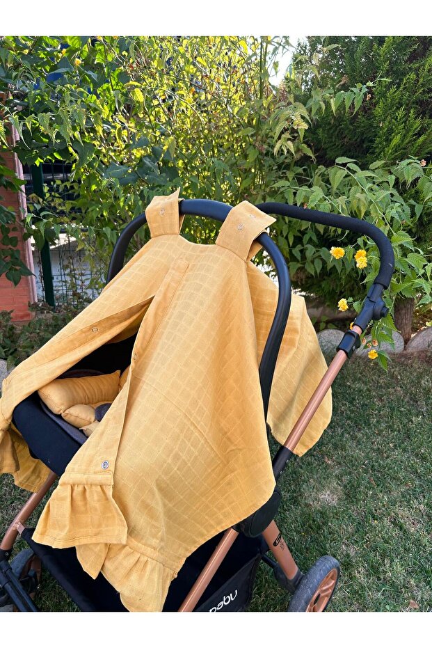 غطاء ووسادة لعربة الأطفال بتصميم طبقة واحدة وطبقة مزدوجة - 2
