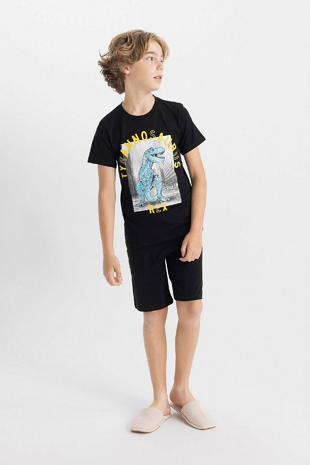 Erkek Çocuk Baskılı Pijama Takımı Kısa Kollu Üst Şort C5499a824sm - 2