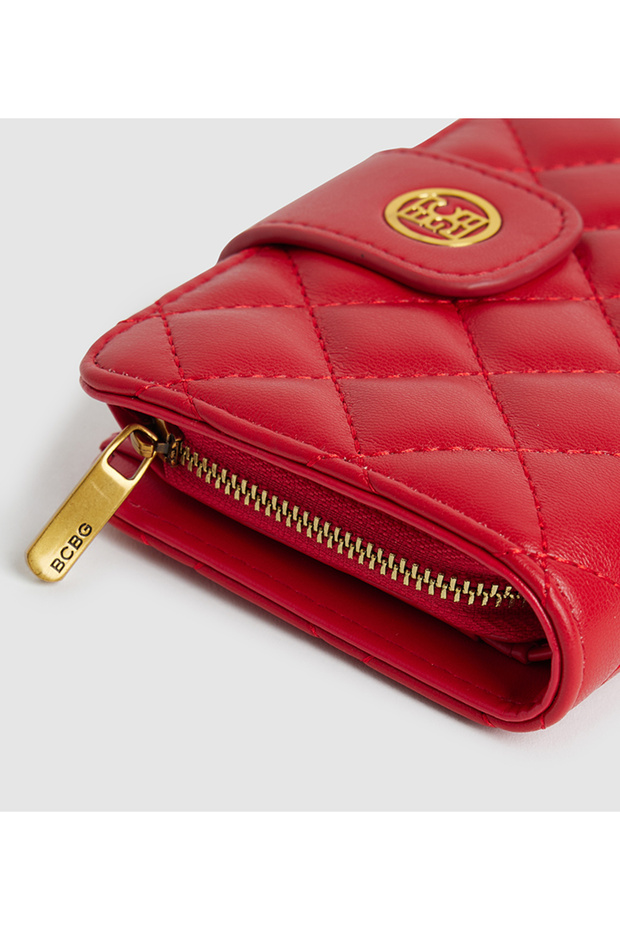 محفظة قصيرة مبطنة باللون الأحمر - 4