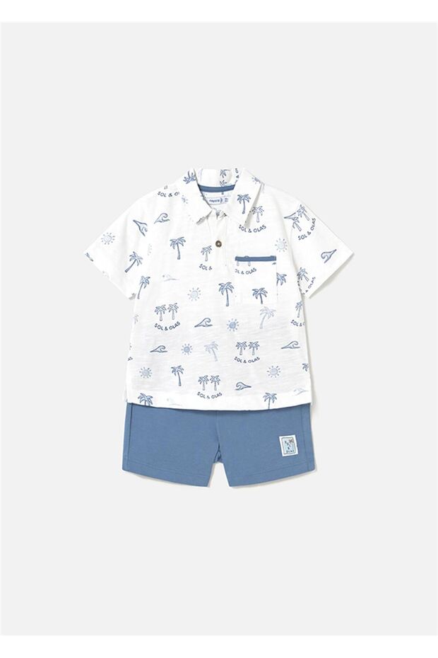 Baby Boy Polo Shorts Set Collar T-Shirt 1657