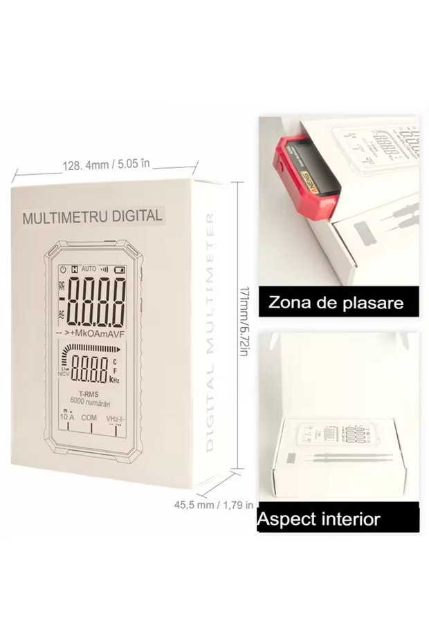 Digital Multimeter 620A True RMS, Display, Frequency Test, NCV, 4.77 inch Screen, Temp Sensors - 5