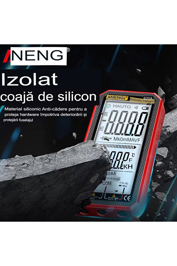 Digital Multimeter 620A True RMS, Display, Frequency Test, NCV, 4.77 inch Screen, Temp Sensors - 6