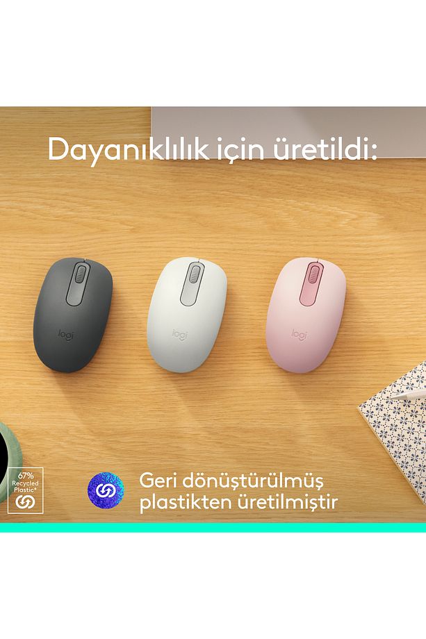 M196 Bluetooth Kablosuz Kompakt PC, Mac, Windows ve MacOs ile Uyumlu Mouse - Siyah - 5